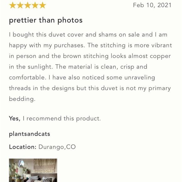 ANTHROPOLOGIE NATANI EMBROIDERED DUVET COVER IN LIGHT GREY NEW QUEEN - Picture 10 of 10